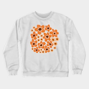 Orange flower power Crewneck Sweatshirt